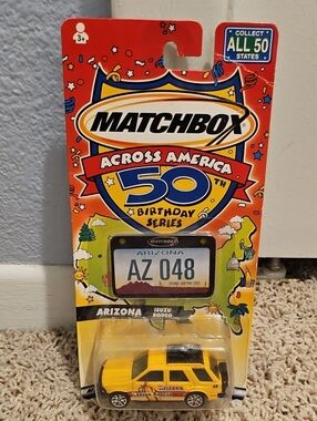 Matchbox Across America 50th Arizona Isuzu Rodeo - Yellow